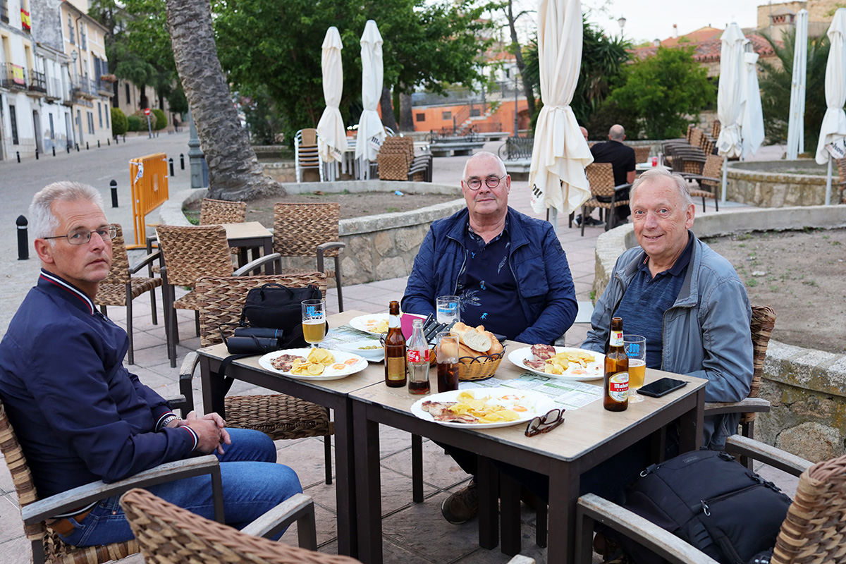 Eten in Trujillo met Peter, Dick en Willem